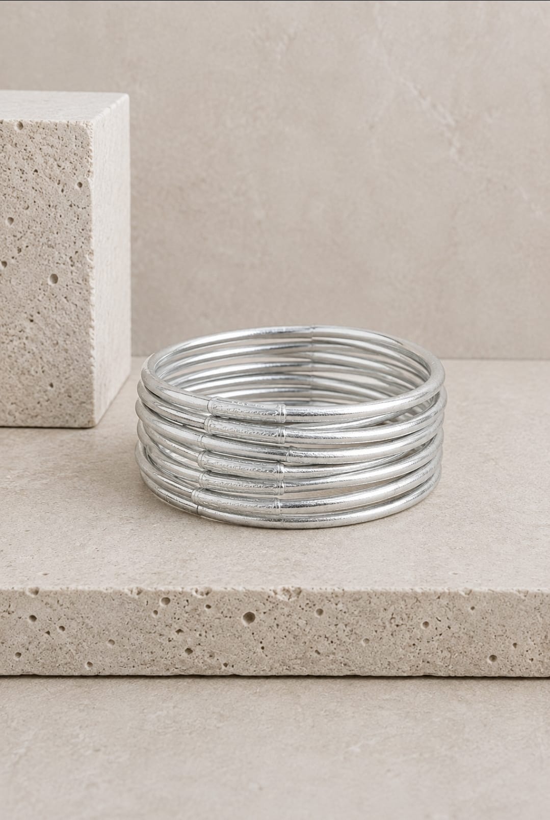 Jonc Bouddhiste - Mantra Epais - Silver
