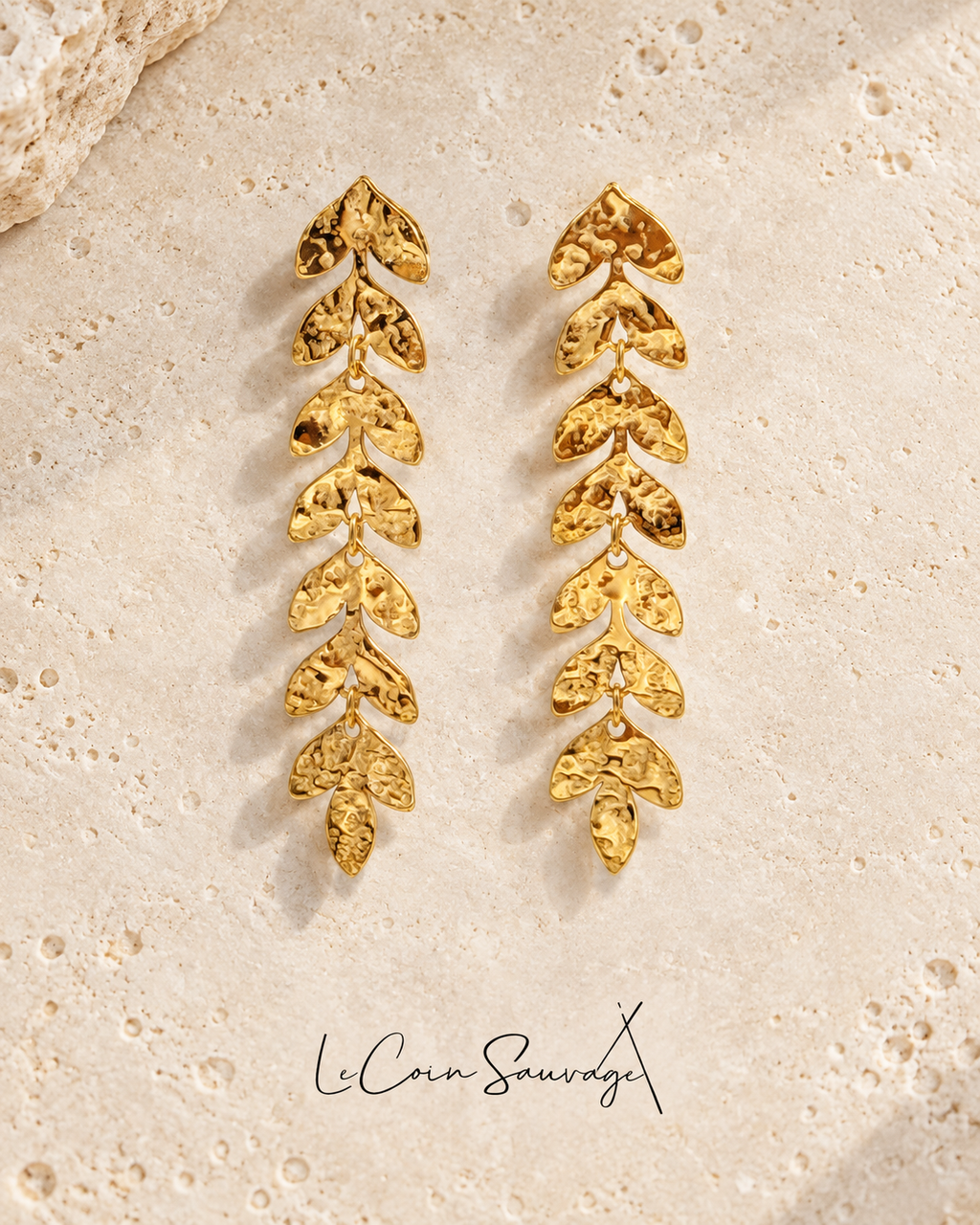 Boucles d’oreilles Épi Doré – packshot