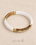 Jonc Corne - Tanagra White - 1cm – bracelet en corne, Le Coin Sauvage