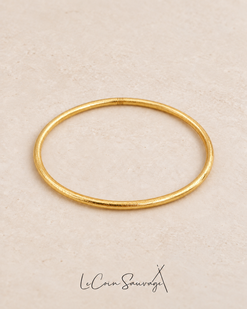 Jonc bouddhiste fin Gold – 3 mm