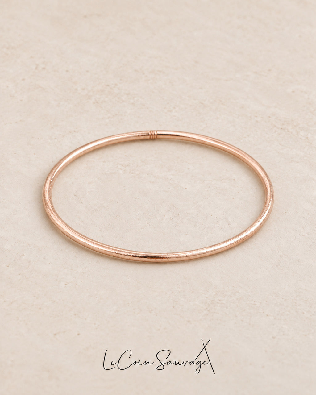Jonc bouddhiste fin rose gold - Le Coin Sauvage