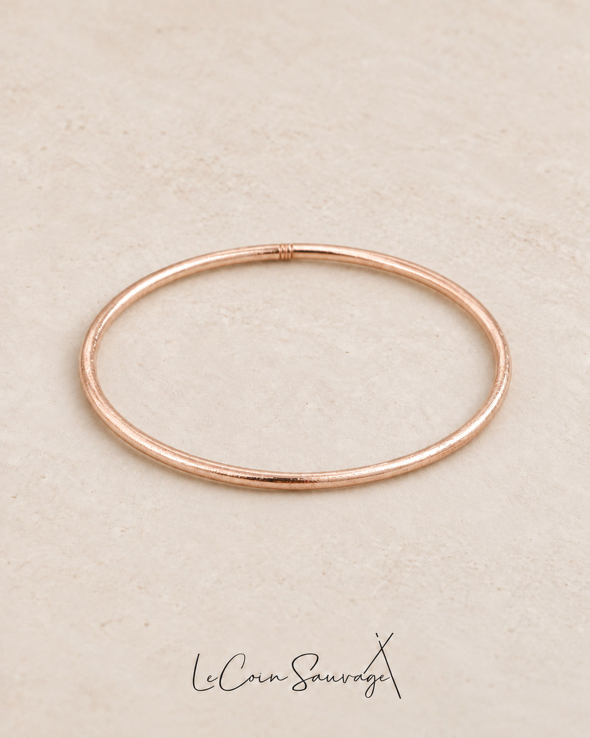 Jonc bouddhiste fin rose gold - Le Coin Sauvage