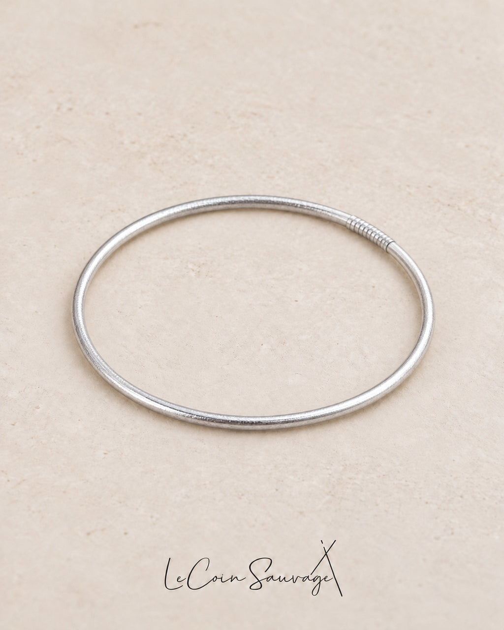 Jonc bouddhiste fin silver - Le Coin Sauvage