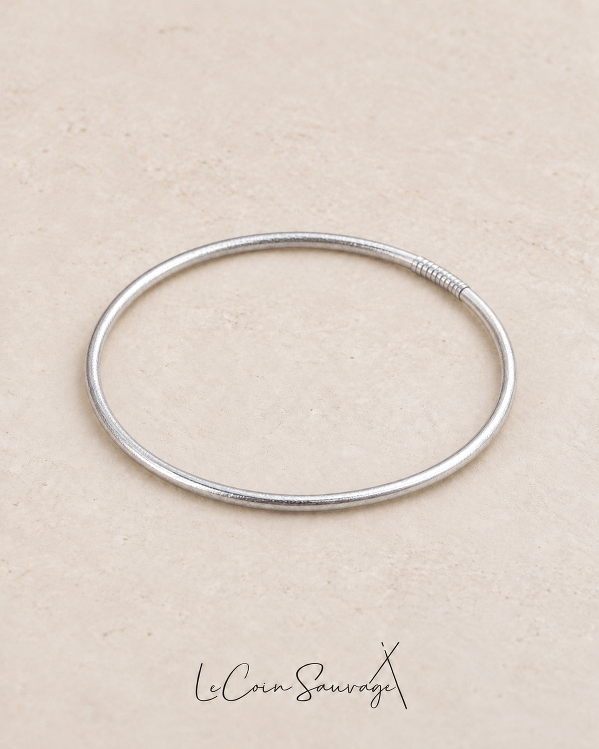 Jonc bouddhiste fin silver - Le Coin Sauvage