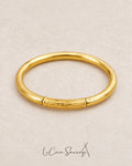 Jonc bouddhiste Mantra épais gold - Le Coin Sauvage