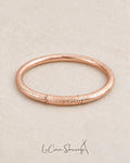 Jonc bouddhiste Mantra épais rose gold - Le Coin Sauvage