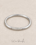 Jonc bouddhiste Mantra épais silver - Le Coin Sauvage