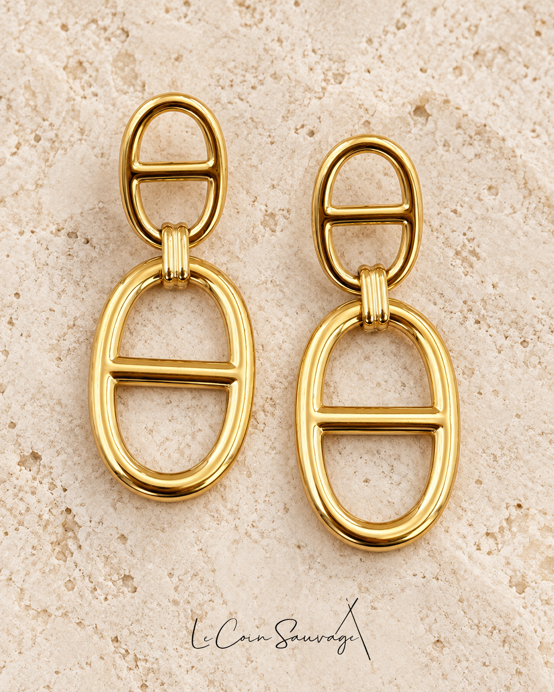 Boucles d’oreilles Maillon Marine – packshot