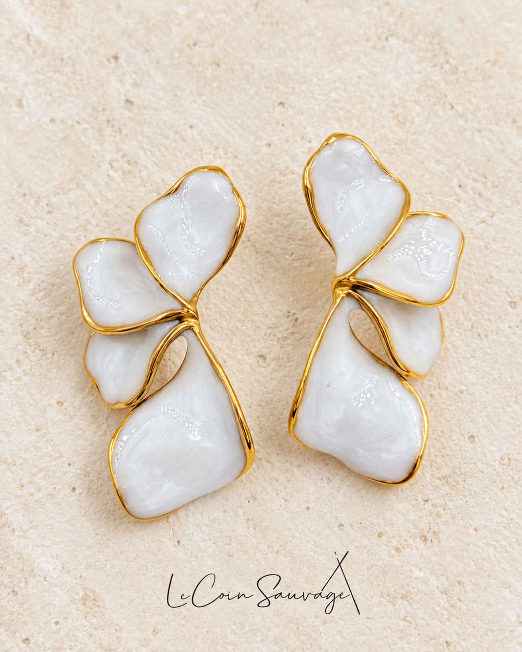 Boucles d’oreilles Pétales de Nacre – packshot