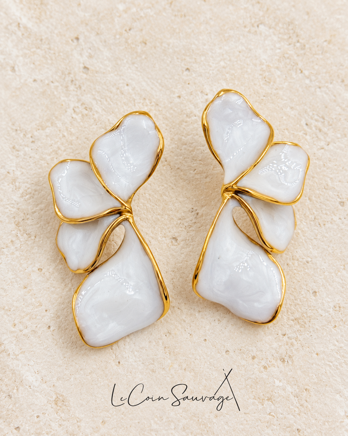 Boucles d’oreilles Pétales de Nacre – packshot